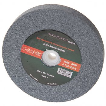 449 р. Круг для точила настольного 150x20x25.4мм (№60) абразивный ROCKFORCE ROCKFORCE rf-bd6020b  с доставкой в г. Пермь. Увеличить фотографию 1