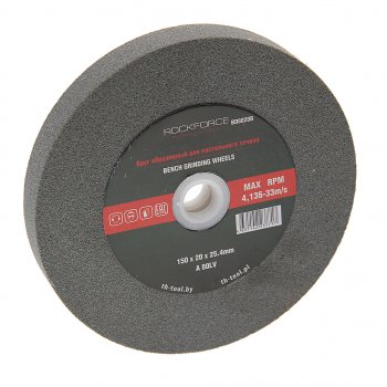 449 р. Круг для точила настольного 150x20x25.4мм (№80) абразивный ROCKFORCE ROCKFORCE rf-bd8020b  с доставкой в г. Пермь. Увеличить фотографию 1