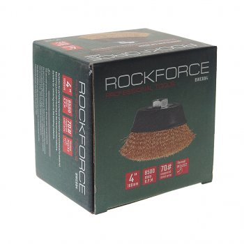 459 р. Кордщетка для УШМ чашка 100мм латунь ROCKFORCE ROCKFORCE rf-bwc004  с доставкой в г. Пермь. Увеличить фотографию 2