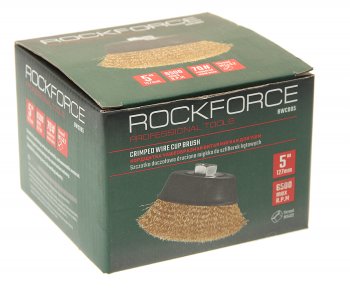 619 р. Кордщетка для УШМ чашка 125мм латунь ROCKFORCE ROCKFORCE rf-bwc005  с доставкой в г. Пермь. Увеличить фотографию 3