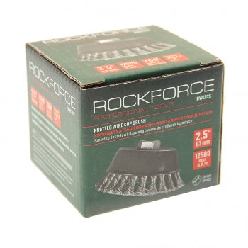 319 р. Кордщетка для УШМ чашка 60мм витая сталь ROCKFORCE ROCKFORCE rf-bwc125  с доставкой в г. Пермь. Увеличить фотографию 3
