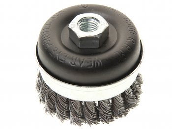 459 р. Кордщетка для УШМ чашка 75мм витая сталь в блистере ROCKFORCE ROCKFORCE rf-bwg103  с доставкой в г. Пермь. Увеличить фотографию 1