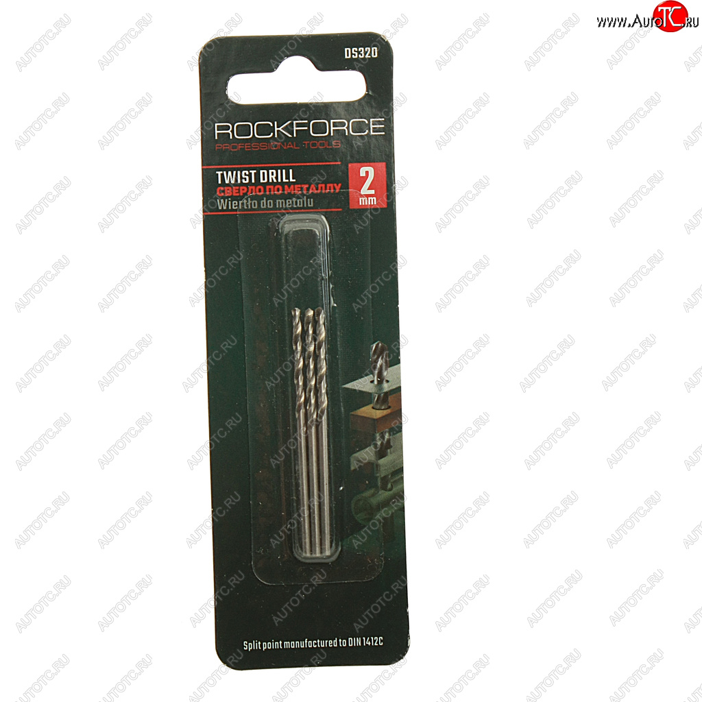 87 р. Сверло по металлу 2.0мм HSS (3шт.) ROCKFORCE ROCKFORCE rf-ds320  с доставкой в г. Пермь