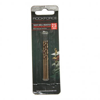 75 р. Сверло по металлу 2.5мм HSS Cobalt (3шт.) ROCKFORCE ROCKFORCE rf-ds325h ROCKFORCE rf-ds325h  с доставкой в г. Пермь. Увеличить фотографию 1