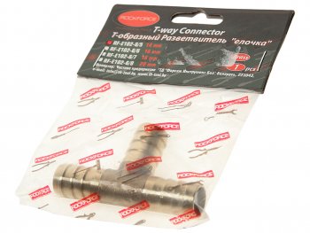 349 р. Переходник для компрессора 14мм T-образный елочка ROCKFORCE ROCKFORCE rf-e102-65  с доставкой в г. Пермь. Увеличить фотографию 2
