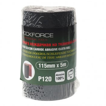 559 р. Бумага наждачная P-120 115ммх5м на тканевой основе рулон ROCKFORCE ROCKFORCE rf-fb2120c  с доставкой в г. Пермь. Увеличить фотографию 1