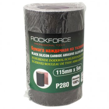 519 р. Бумага наждачная P-280 115ммх5м на тканевой основе рулон ROCKFORCE ROCKFORCE rf-fb2280c  с доставкой в г. Пермь. Увеличить фотографию 1
