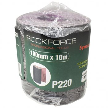 979 р. Бумага наждачная P-220 100ммх10м на тканевой основе рулон ROCKFORCE ROCKFORCE rf-fb4220c  с доставкой в г. Пермь. Увеличить фотографию 1