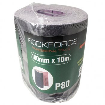 849 р. Бумага наждачная P-80 100ммх10м на тканевой основе рулон ROCKFORCE ROCKFORCE rf-fb480c  с доставкой в г. Пермь. Увеличить фотографию 1