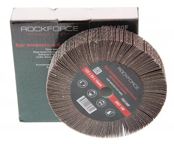 1 039 р. Круг лепестковый зачистной 125x25x16мм M14 (Grit 180) ROCKFORCE ROCKFORCE rf-fd2180f  с доставкой в г. Пермь. Увеличить фотографию 1