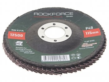 139 р. Круг лепестковый торцевой 115х22мм P40 ROCKFORCE ROCKFORCE rf-fd440m  с доставкой в г. Пермь. Увеличить фотографию 2