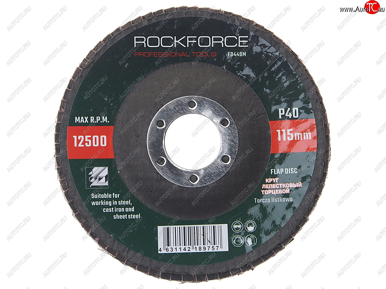 139 р. Круг лепестковый торцевой 115х22мм P40 ROCKFORCE ROCKFORCE rf-fd440m  с доставкой в г. Пермь