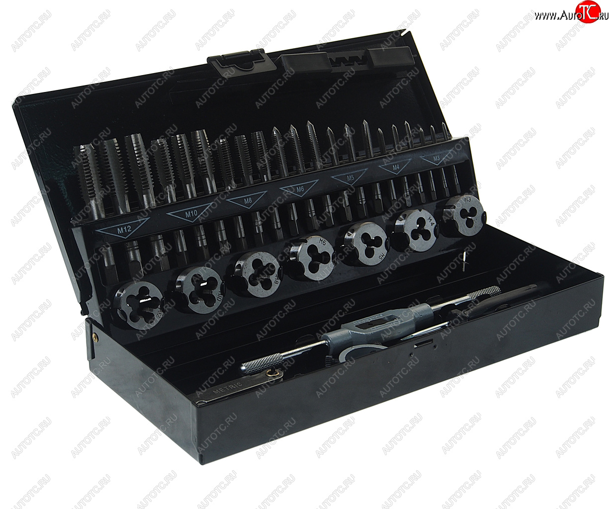 3 299 р. Набор метчиков и плашек 32 предмета ROCKFORCE ROCKFORCE rf-m032-1 ROCKFORCE rf-m032-1  с доставкой в г. Пермь