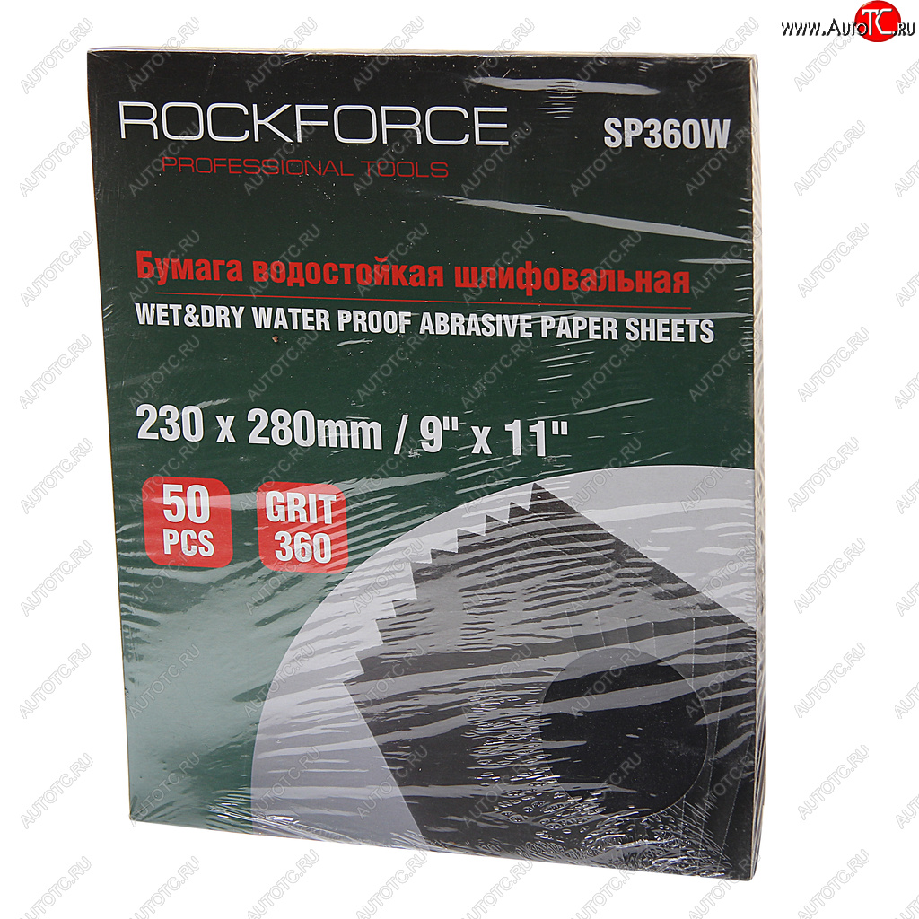 999 р. Бумага наждачная водостойкая P-360 (230х280) 50шт. ROCKFORCE ROCKFORCE rf-sp360w  с доставкой в г. Пермь