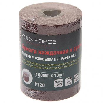 559 р. Бумага наждачная P-120 100ммх10м рулон ROCKFORCE ROCKFORCE rf-sr4120a  с доставкой в г. Пермь. Увеличить фотографию 1