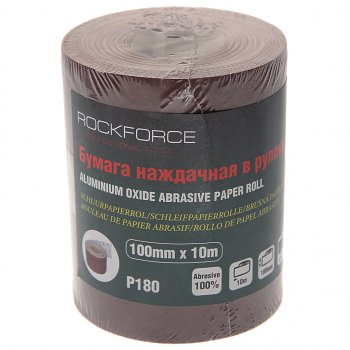 559 р. Бумага наждачная P-180 100ммх10м рулон ROCKFORCE ROCKFORCE rf-sr4180a  с доставкой в г. Пермь. Увеличить фотографию 1