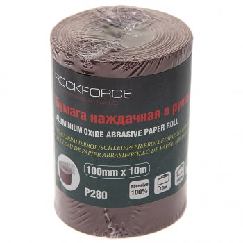 549 р. Бумага наждачная P-280 100ммх10м рулон ROCKFORCE ROCKFORCE rf-sr4280a  с доставкой в г. Пермь. Увеличить фотографию 1