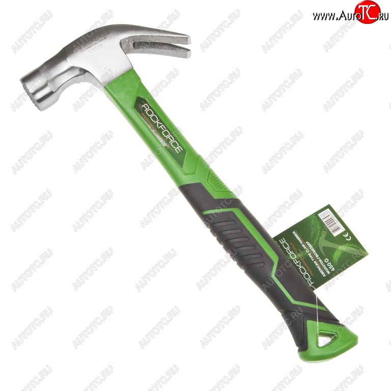 579 р. Молоток гвоздодер 0.450кг фибергласовая ручка ROCKFORCE ROCKFORCE rf-t7016  с доставкой в г. Пермь