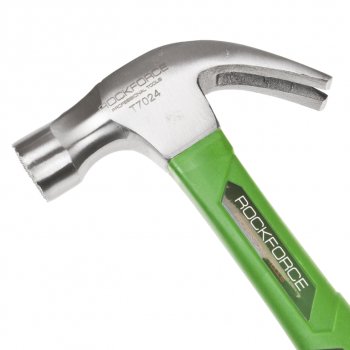 659 р. Молоток гвоздодер 0.680кг фибергласовая ручка ROCKFORCE ROCKFORCE rf-t7024  с доставкой в г. Пермь. Увеличить фотографию 2