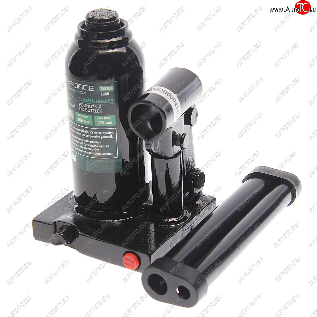 1 999 р. Домкрат бутылочный 2т 150-278мм с клапаном ROCKFORCE ROCKFORCE rf-t90204euro  с доставкой в г. Пермь
