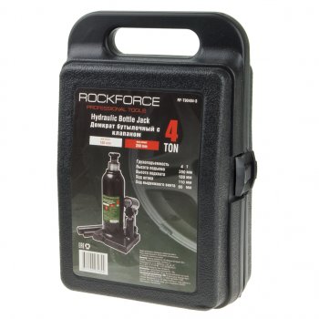 2 249 р. Домкрат бутылочный 4т 194-372мм с клапаном в кейсе ROCKFORCE ROCKFORCE rf-t90404s ROCKFORCE rf-t90404s  с доставкой в г. Пермь. Увеличить фотографию 3