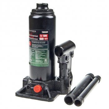 2 369 р. Домкрат бутылочный 5т 195-395мм с клапаном ROCKFORCE ROCKFORCE rf-t90504(ds)  с доставкой в г. Пермь. Увеличить фотографию 1