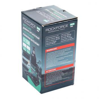 2 579 р. Домкрат бутылочный 5т 185-360мм с клапаном ROCKFORCE ROCKFORCE rf-t90504euro  с доставкой в г. Пермь. Увеличить фотографию 5