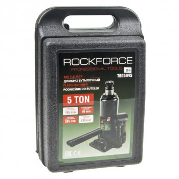 2 489 р. Домкрат бутылочный 5т 195-395мм с клапаном в кейсе ROCKFORCE ROCKFORCE rf-t90504s(ds) ROCKFORCE rf-t90504s(ds)  с доставкой в г. Пермь. Увеличить фотографию 3