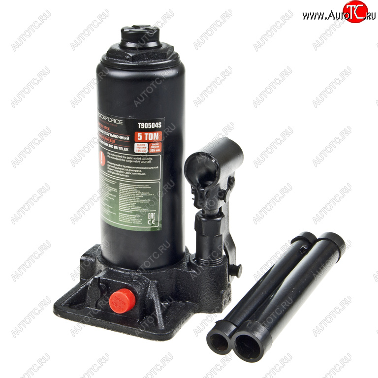 2 489 р. Домкрат бутылочный 5т 195-395мм с клапаном в кейсе ROCKFORCE ROCKFORCE rf-t90504s(ds) ROCKFORCE rf-t90504s(ds)  с доставкой в г. Пермь