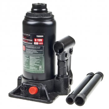 2 699 р. Домкрат бутылочный 6т 181-351мм с клапаном ROCKFORCE ROCKFORCE rf-t90604(ds)  с доставкой в г. Пермь. Увеличить фотографию 1