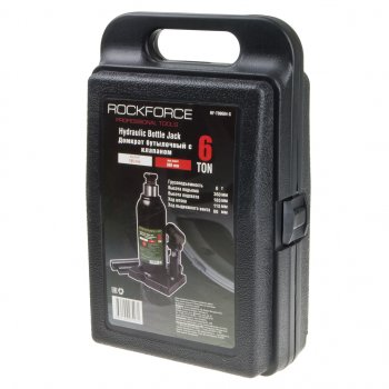 3 299 р. Домкрат бутылочный 6т 181-351мм с клапаном в кейсе ROCKFORCE ROCKFORCE rf-t90604s  с доставкой в г. Пермь. Увеличить фотографию 3