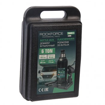 3 699 р. Домкрат бутылочный 6т 185-360мм с клапаном ROCKFORCE ROCKFORCE rf-t90604seuro  с доставкой в г. Пермь. Увеличить фотографию 3