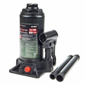 3 199 р. Домкрат бутылочный 10т 200-385мм с клапаном ROCKFORCE ROCKFORCE rf-t91004(ds)  с доставкой в г. Пермь. Увеличить фотографию 1