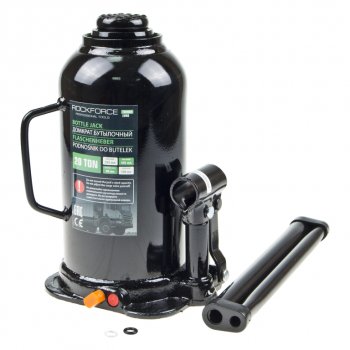 6 199 р. Домкрат бутылочный 20т 235-445мм низкопрофильный ROCKFORCE ROCKFORCE rf-t92004euro  с доставкой в г. Пермь. Увеличить фотографию 1