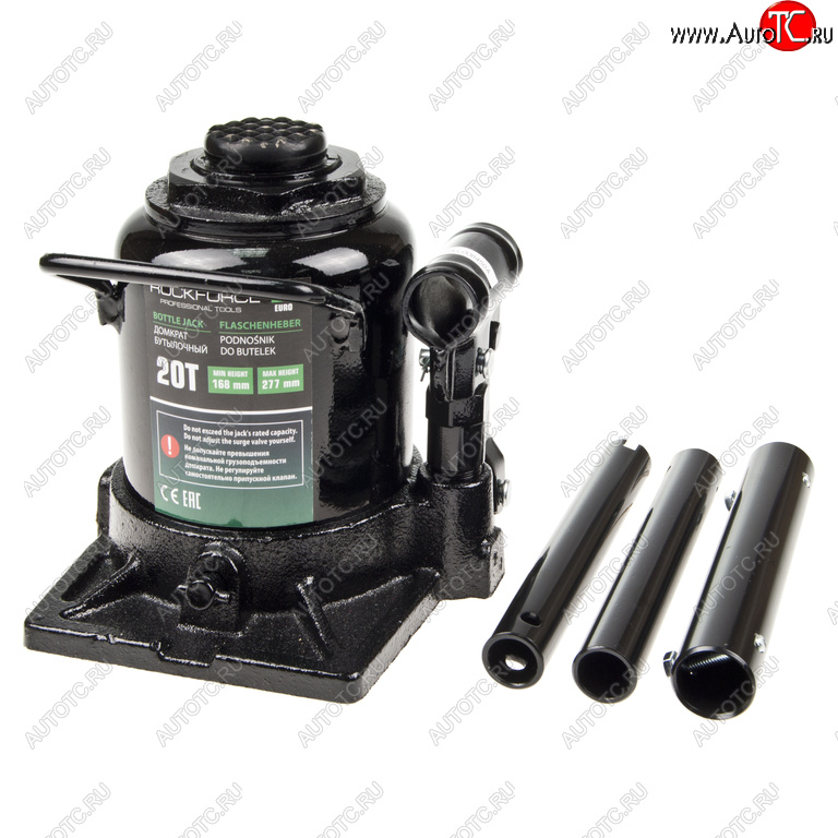 6 649 р. Домкрат бутылочный 20т 168-277мм низкопрофильный ROCKFORCE ROCKFORCE rf-t92007euro ROCKFORCE rf-t92007euro  с доставкой в г. Пермь
