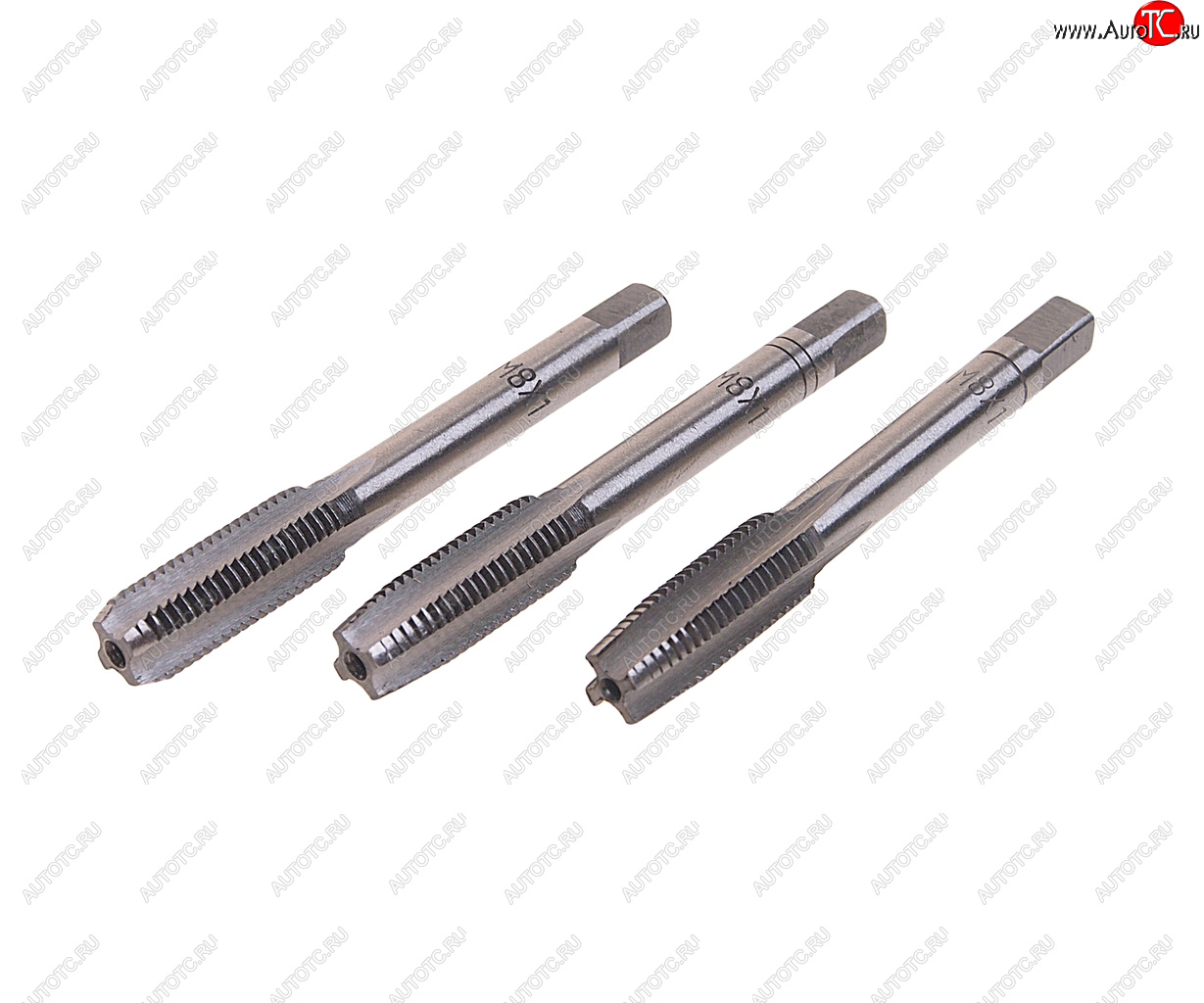 339 р. Метчик М08x1.0мм комплект 3шт. в пластиковом футляре ROCKFORCE ROCKFORCE rf-tap08100  с доставкой в г. Пермь
