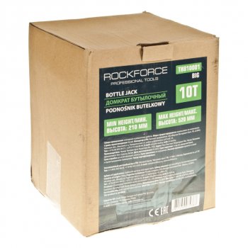 9 449 р. Домкрат бутылочный 10т 210-520мм 2-х плунжерный ROCKFORCE ROCKFORCE rf-th810001big  с доставкой в г. Пермь. Увеличить фотографию 3