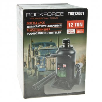 10 349 р. Домкрат бутылочный 12т 242-598мм 2-х плунжерный ROCKFORCE ROCKFORCE rf-th812001  с доставкой в г. Пермь. Увеличить фотографию 3