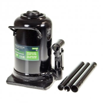 12 599 р. Домкрат бутылочный 12т 235-500мм 2-х плунжерный ROCKFORCE ROCKFORCE rf-th812001big  с доставкой в г. Пермь. Увеличить фотографию 1