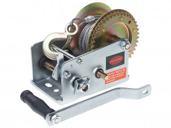 5 249 р. Лебедка барабанная 0.90т L=10м тросовая ROCKFORCE ROCKFORCE rf-trt1201c  с доставкой в г. Пермь. Увеличить фотографию 1