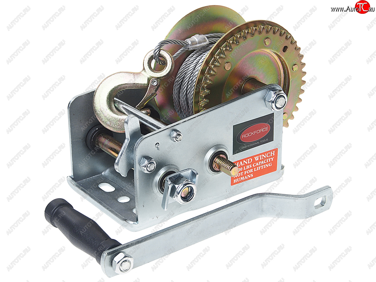 5 249 р. Лебедка барабанная 0.90т L=10м тросовая ROCKFORCE ROCKFORCE rf-trt1201c  с доставкой в г. Пермь