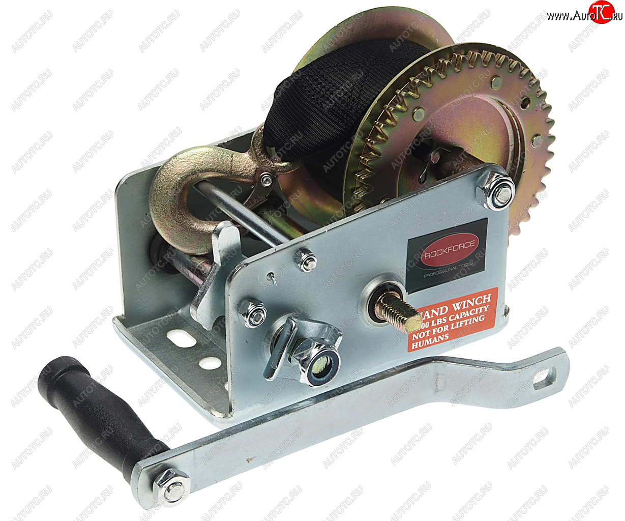 5 399 р. Лебедка барабанная 1.3т L=10м ленточная ROCKFORCE ROCKFORCE rf-trt1301s  с доставкой в г. Пермь