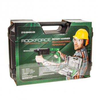 6 949 р. Перфоратор 800Вт 2.8Дж 1300обмин в кейсе ROCKFORCE ROCKFORCE rf-z1c-dh02-26  с доставкой в г. Пермь. Увеличить фотографию 6