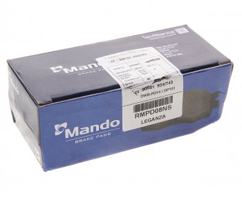 1 179 р. Колодки тормозные DAEWOO Nexia,Nubira CHEVROLET Lacetti (03-) передние (4шт.) MANDO MANDO rmpd08ns  с доставкой в г. Пермь. Увеличить фотографию 2