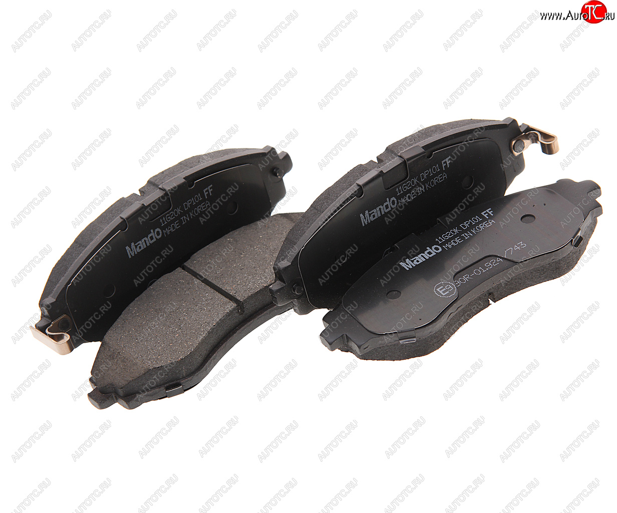 1 179 р. Колодки тормозные DAEWOO Nexia,Nubira CHEVROLET Lacetti (03-) передние (4шт.) MANDO MANDO rmpd08ns  с доставкой в г. Пермь