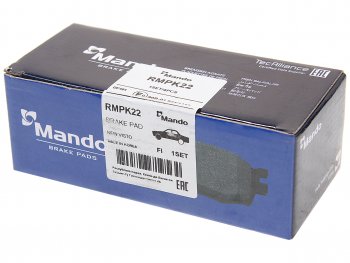 759 р. Колодки тормозные HYUNDAI Atos (05-) передние (4шт.) MANDO MANDO rmpk22  с доставкой в г. Пермь. Увеличить фотографию 2