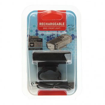 899 р. Фонарь велосипедный передний USB кабель с аккумулятором 800mAh Super Led NO NAME rpl-2255  с доставкой в г. Пермь. Увеличить фотографию 1