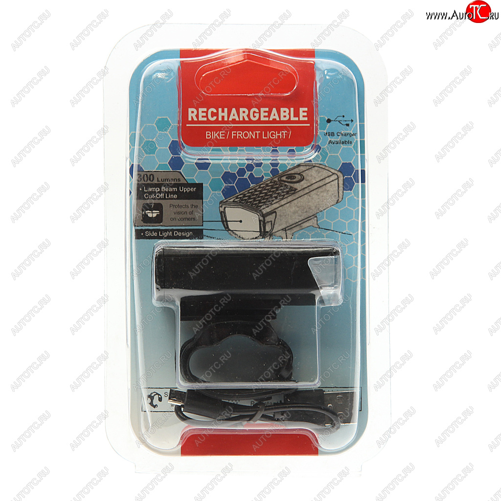 899 р. Фонарь велосипедный передний USB кабель с аккумулятором 800mAh Super Led NO NAME rpl-2255  с доставкой в г. Пермь