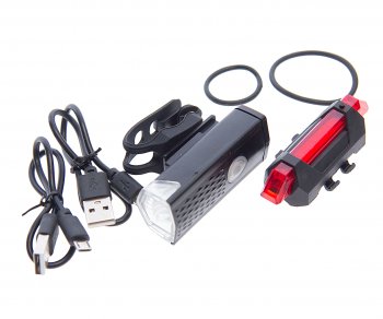 999 р. Фонарь велосипедный набор USB кабель с аккумулятором 480mAh Led NO NAME rpl-2255dc-918  с доставкой в г. Пермь. Увеличить фотографию 1