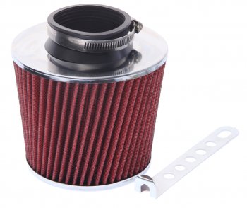 1 399 р. Фильтр воздушный PRO SPORT TORNADO красный хром широкий d=70 PRO SPORT rs-00126  с доставкой в г. Пермь. Увеличить фотографию 2